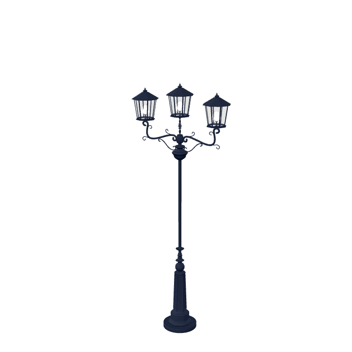 Latern, Streetlamp, Streetlight 3D model. Free for use.