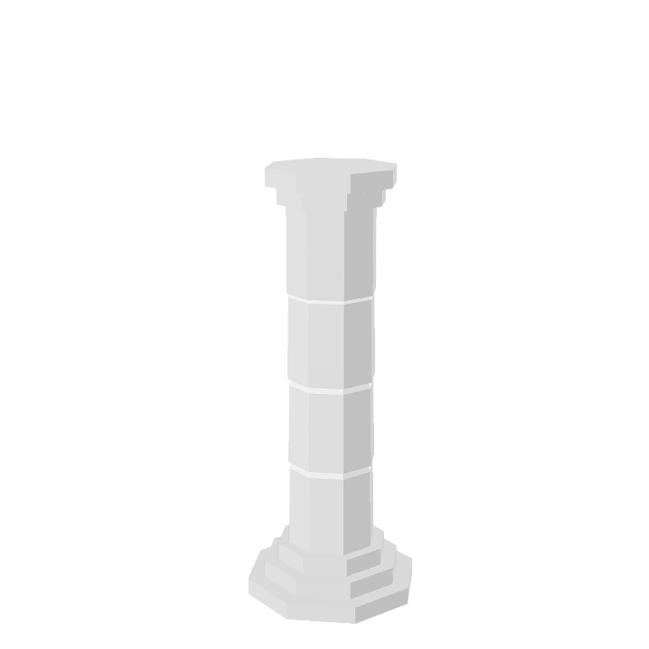 Column, Stone, Grey 3D model. Free for use. - Image 1