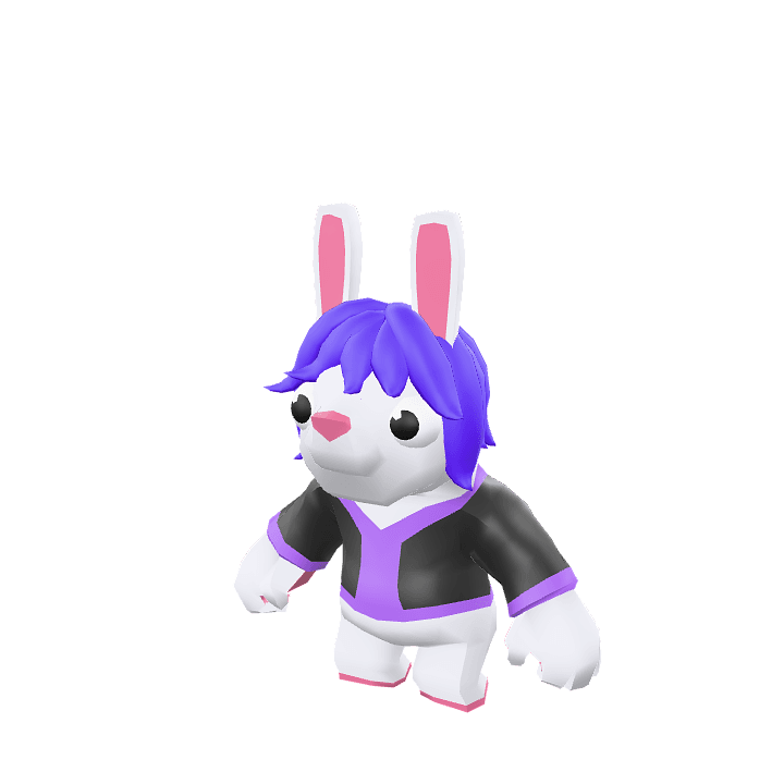 Purple-rabbit, Rabbit, Animal 3D model. Free for use.