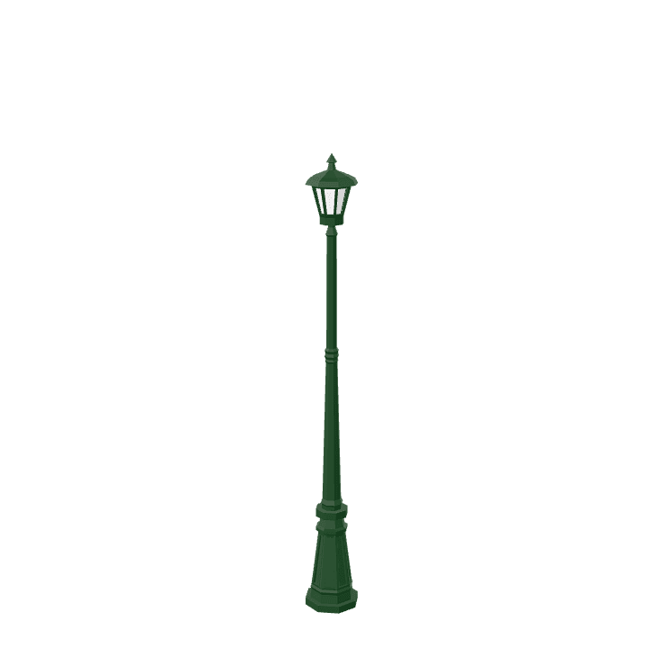 Streetlight, Single-light, Black 3D model. Free for use. - Image 1
