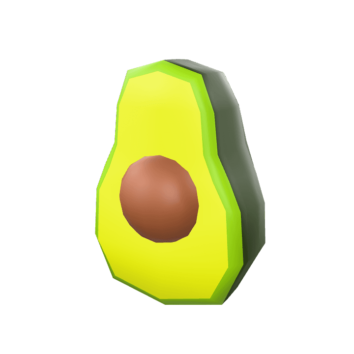 Avocado, Food-ingredient, Fruit 3D model. Free for use. - Image 1
