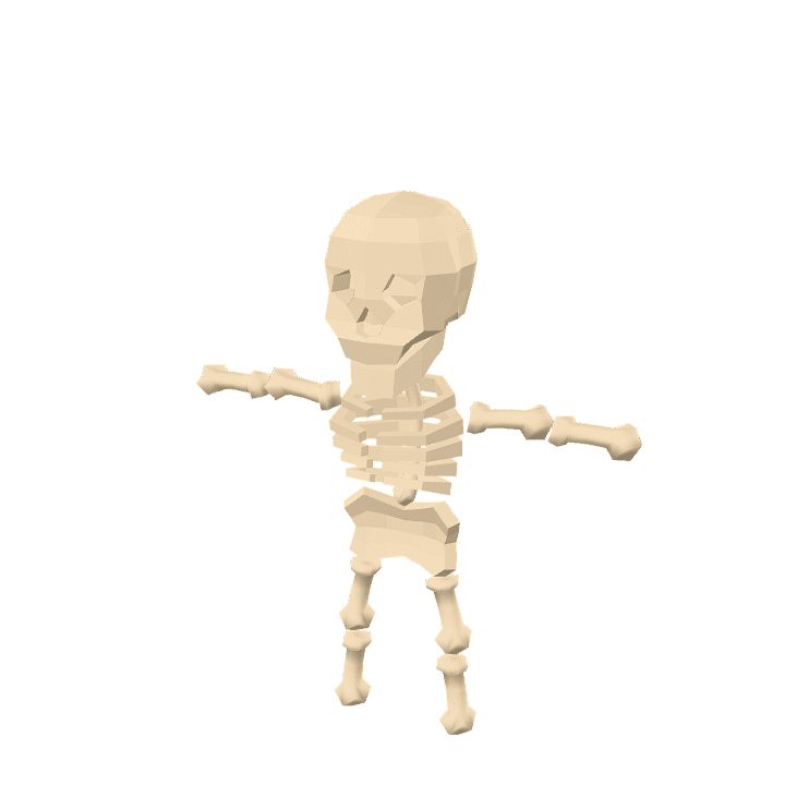 Skeleton, Bones, Human 3D model. Free for use. - Image 1