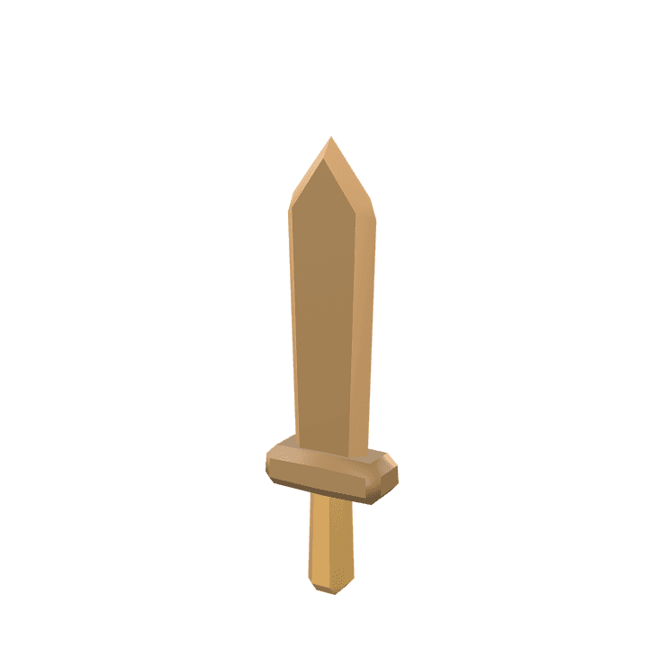 Sword, Wood, Weapon 3D model. Free for use. - Image 1