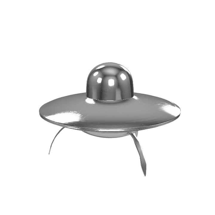 Ufo, Alien, Spaceship 3D model. Free for use. - Image 1