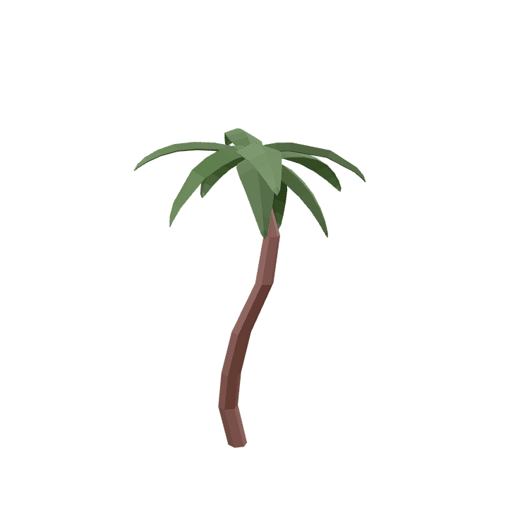 Palm-tree, Tree, Green 3D model. Free for use. - Image 1