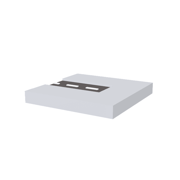Street-dead-end, Road, Grey 3D model. Free for use. - Image 1