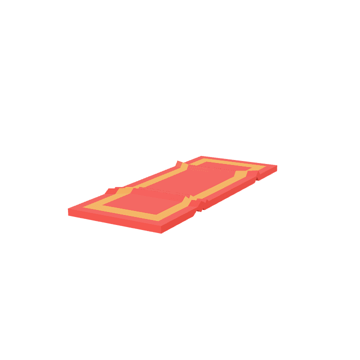Carpet, Rug, Red 3D model. Free for use. - Image 1