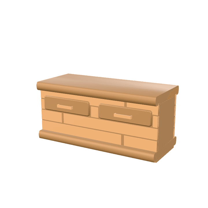 Counter-with-drawers, Counter, Kitchen 3D model. Free for use. - Image 1