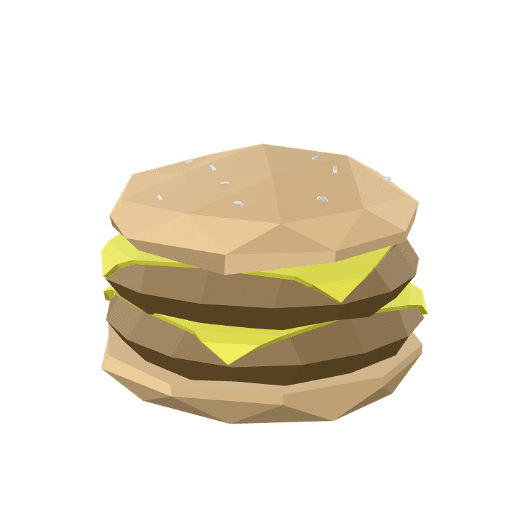 Double-cheeseburger, Burger, Food 3D model. Free for use. - Image 1