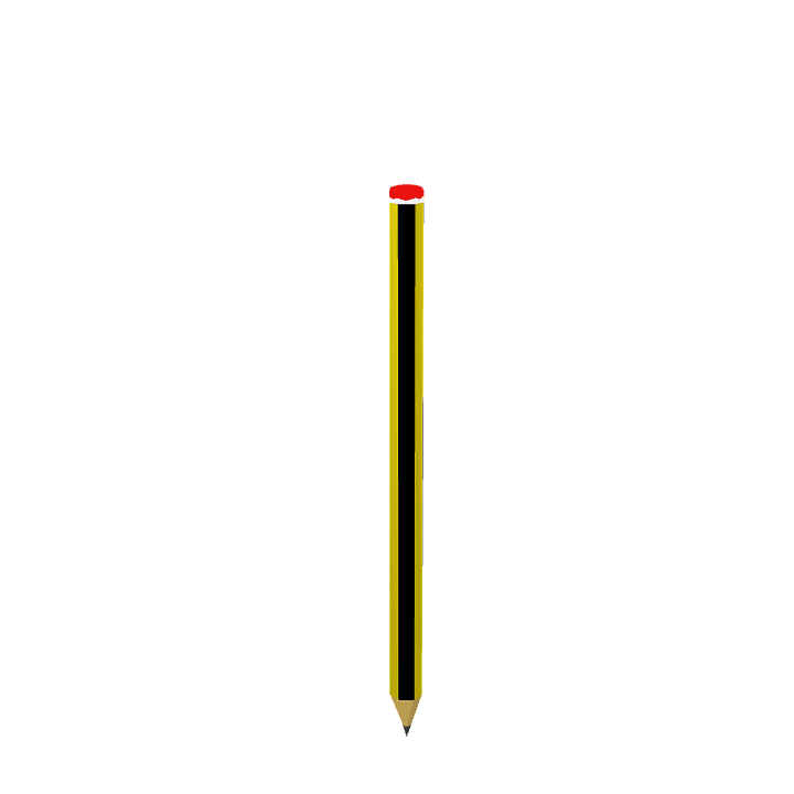 Pencil, Write, Mine 3D model. Free for use. - Image 1