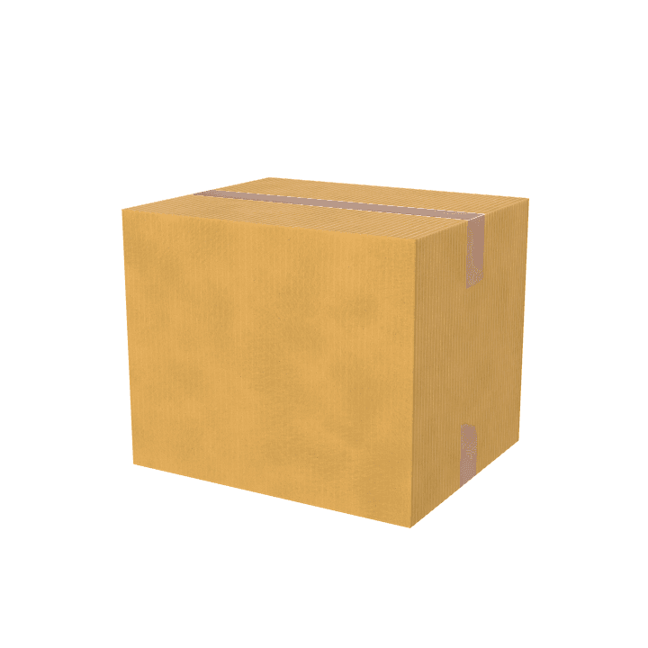 Cardboard-box, Closed, Shipping 3D model. Free for use. - Image 1
