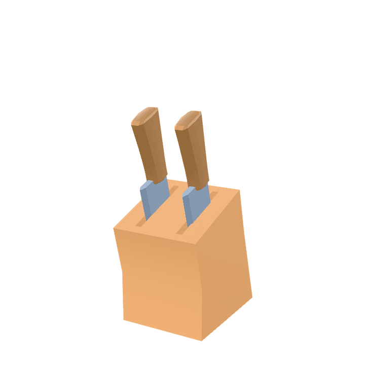 Kitchen-knives, Knives, Kitchenware 3D model. Free for use. - Image 1