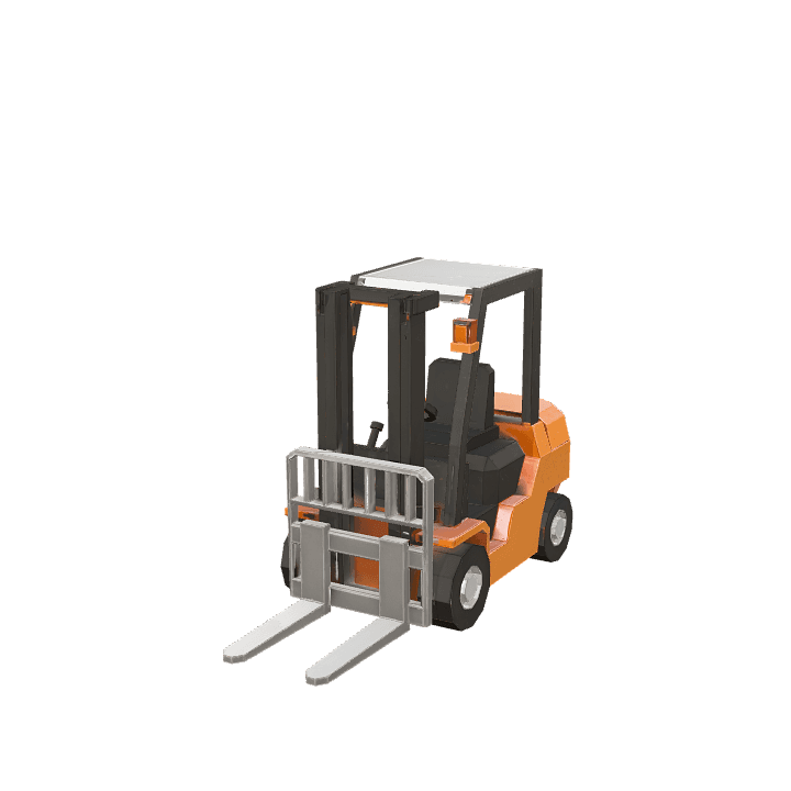 Low poly, Forklift, Logistics 3D model. Free for use. - Image 1