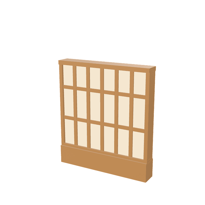 Shoji-wall, Shoji, Wall 3D model. Free for use.