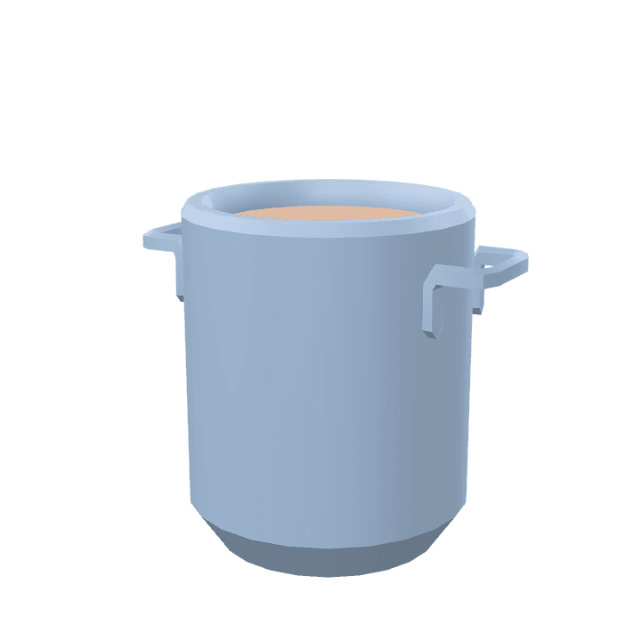 Filled-pot, Cooking-pot, Pot 3D model. Free for use.