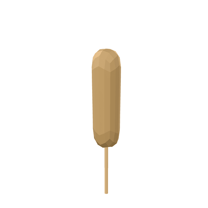 Corndog, Food, Fried 3D model. Free for use.